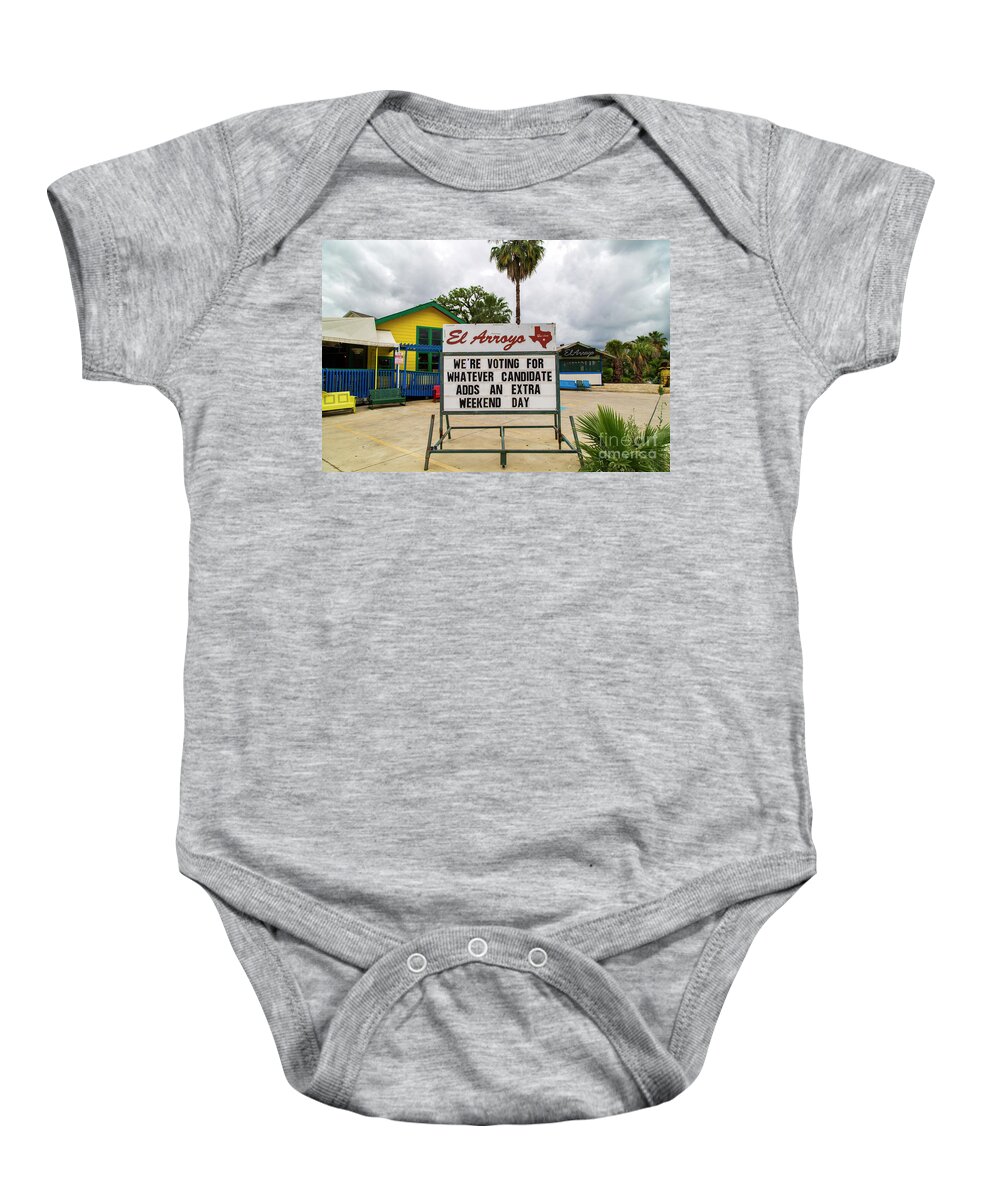 Austin Baby Onesie featuring the photograph Political Perfection by Erin Marie Davis