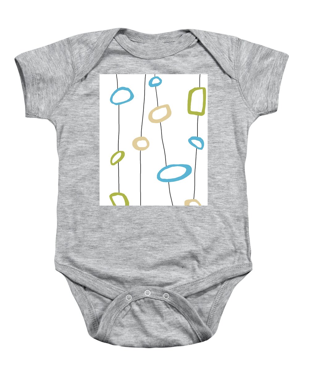 Modern Baby Onesie featuring the digital art Pops by Jacquie Gouveia