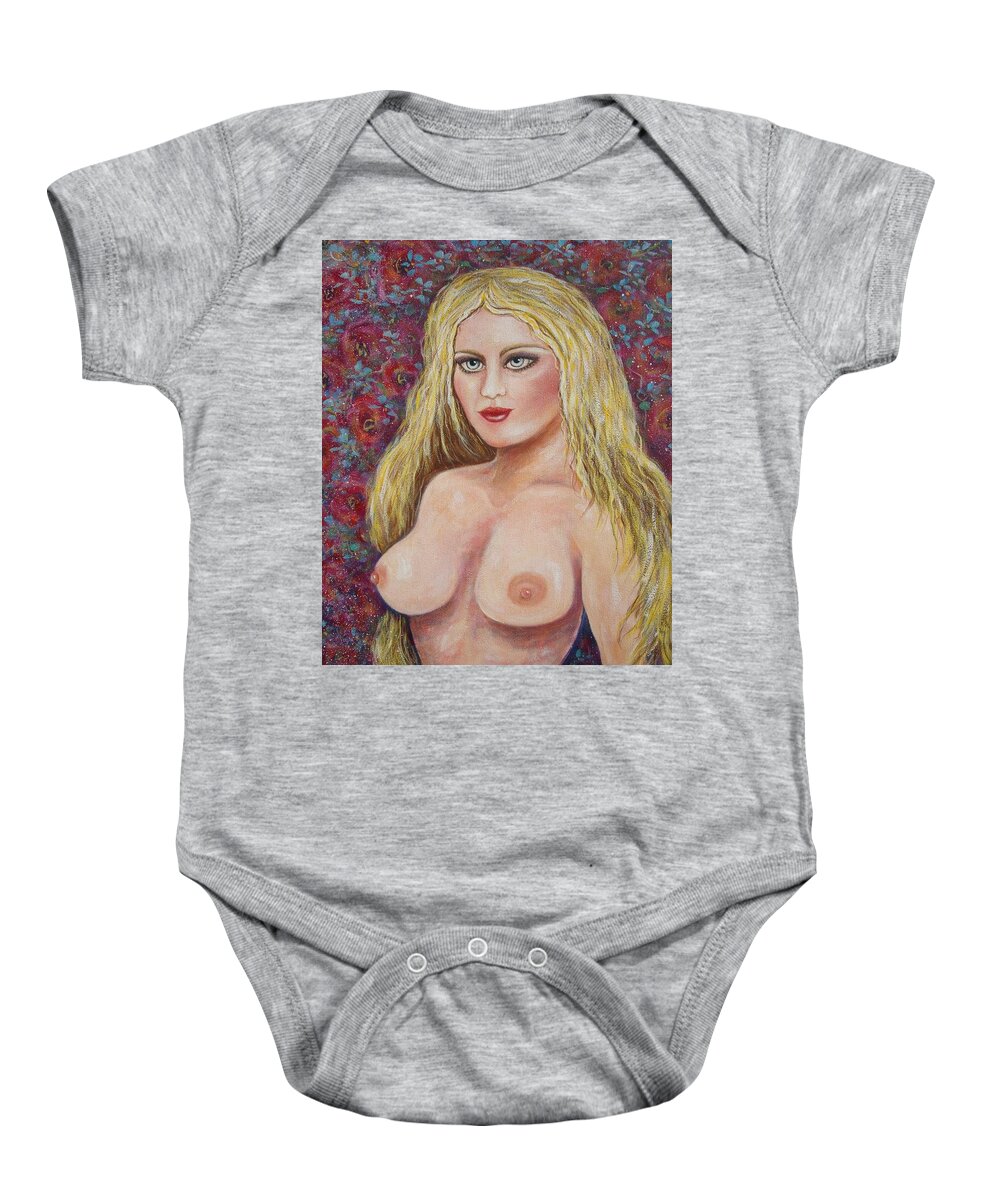 Nude Baby Onesie featuring the painting Posing Nude by Natalie Holland