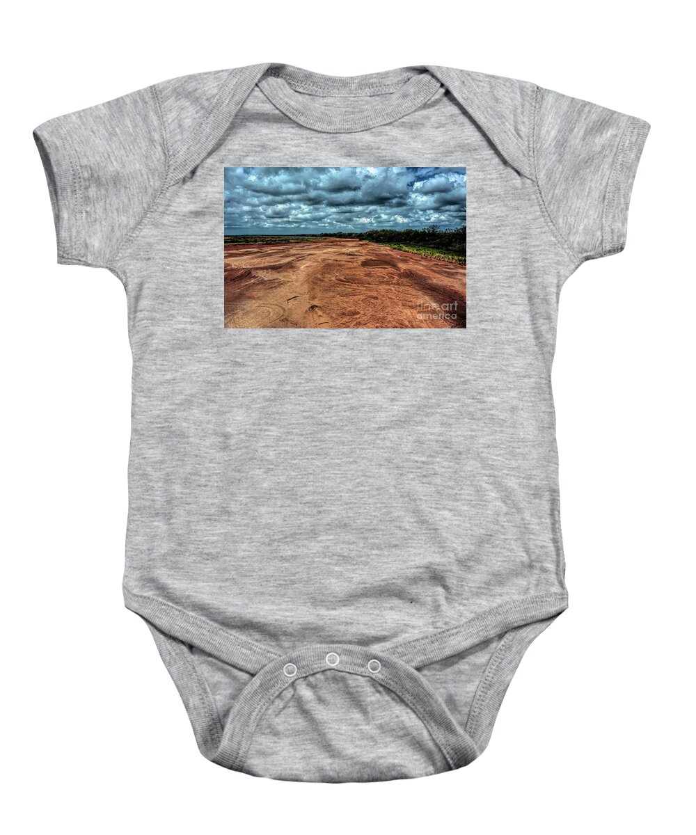Landscape Baby Onesie featuring the photograph Prairie Dog Town Fork Red River by Diana Mary Sharpton