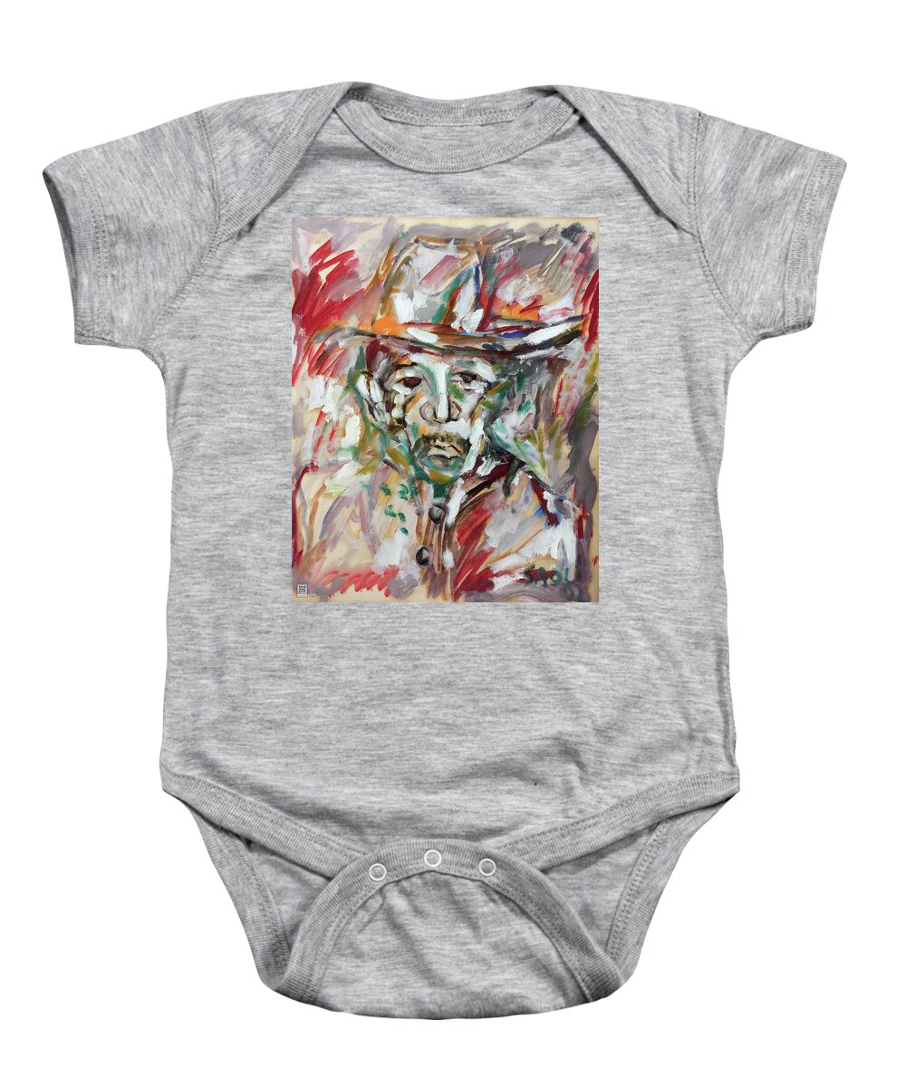 African Art Baby Onesie featuring the painting Preacherman by Winston Saoli 1950-1995