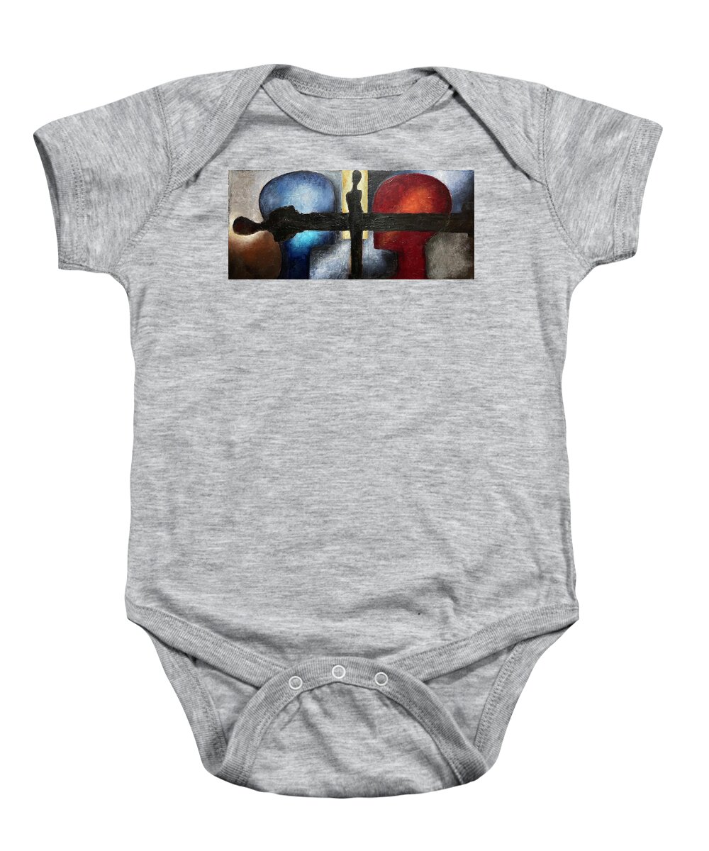 Figures Baby Onesie featuring the painting Progression 1B by David Euler