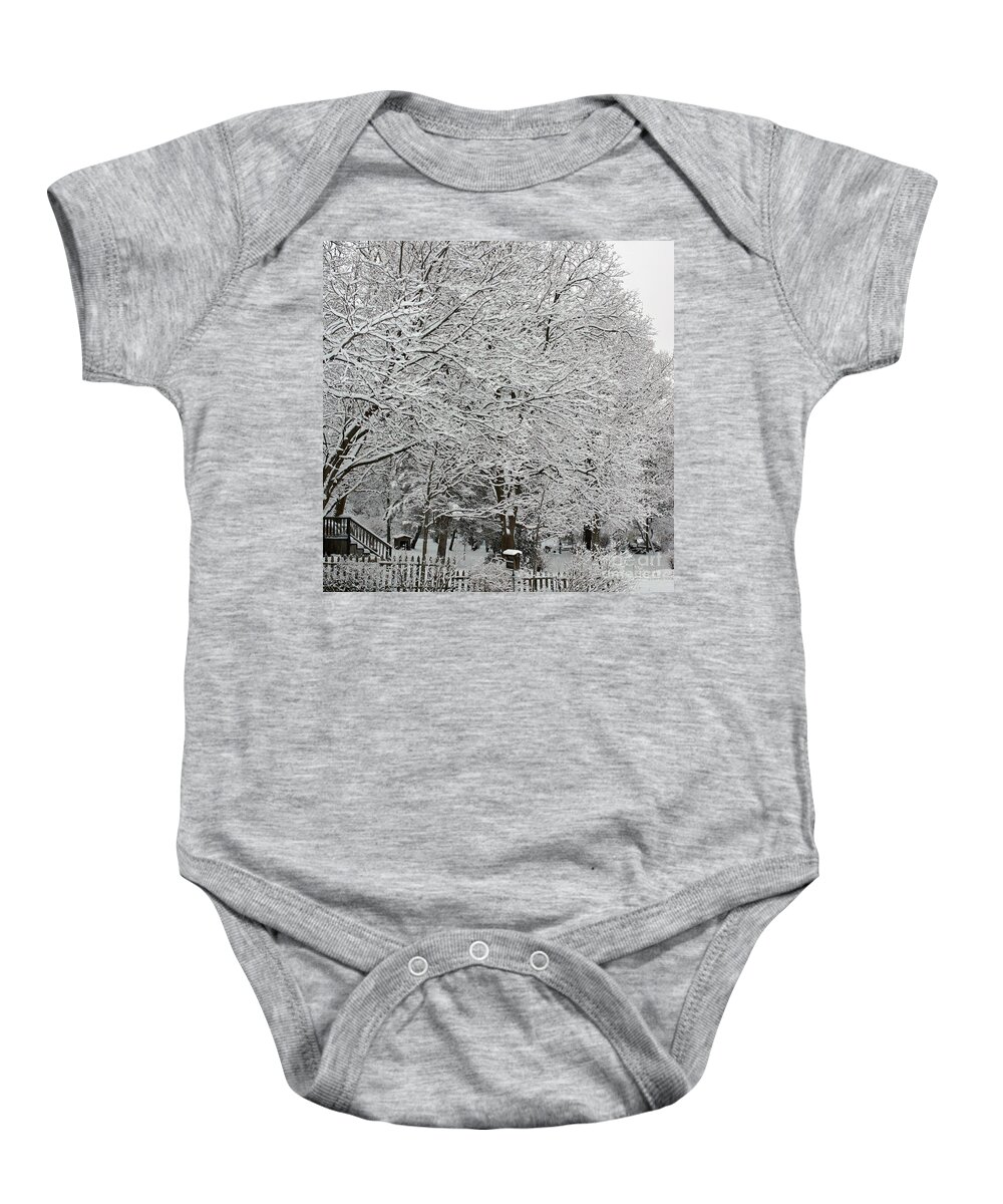 Landscape Photography Baby Onesie featuring the photograph Purity of Snow - Square by Frank J Casella
