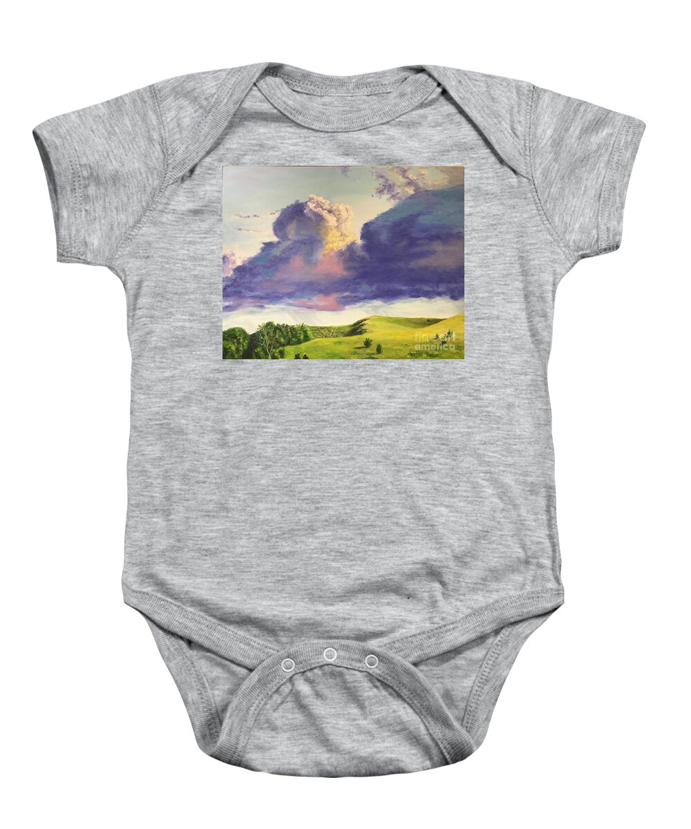 Paintings Baby Onesie featuring the painting Reflected Light by Sherrell Rodgers