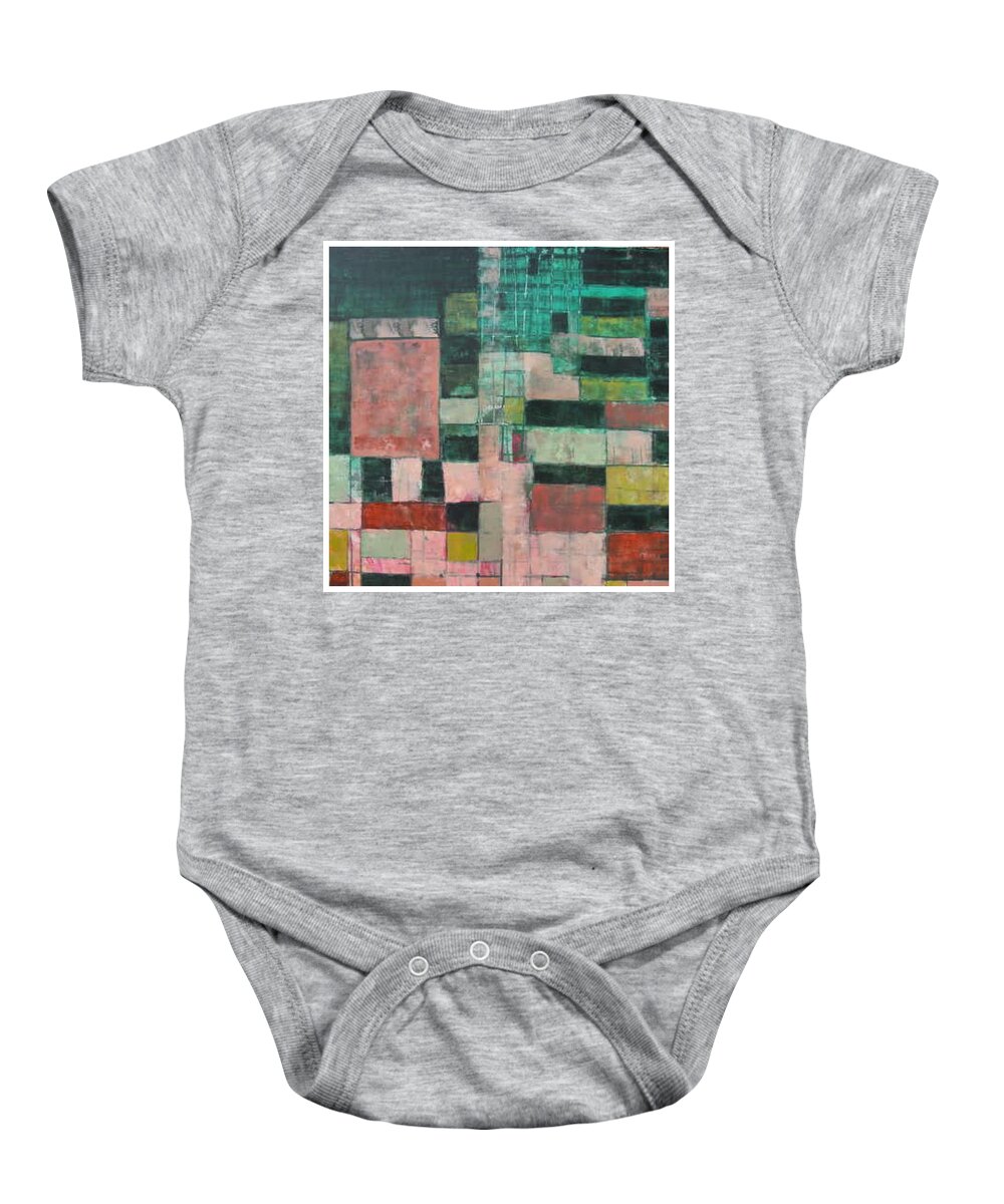  Baby Onesie featuring the painting Rejecting Plasticity by Try Cheatham