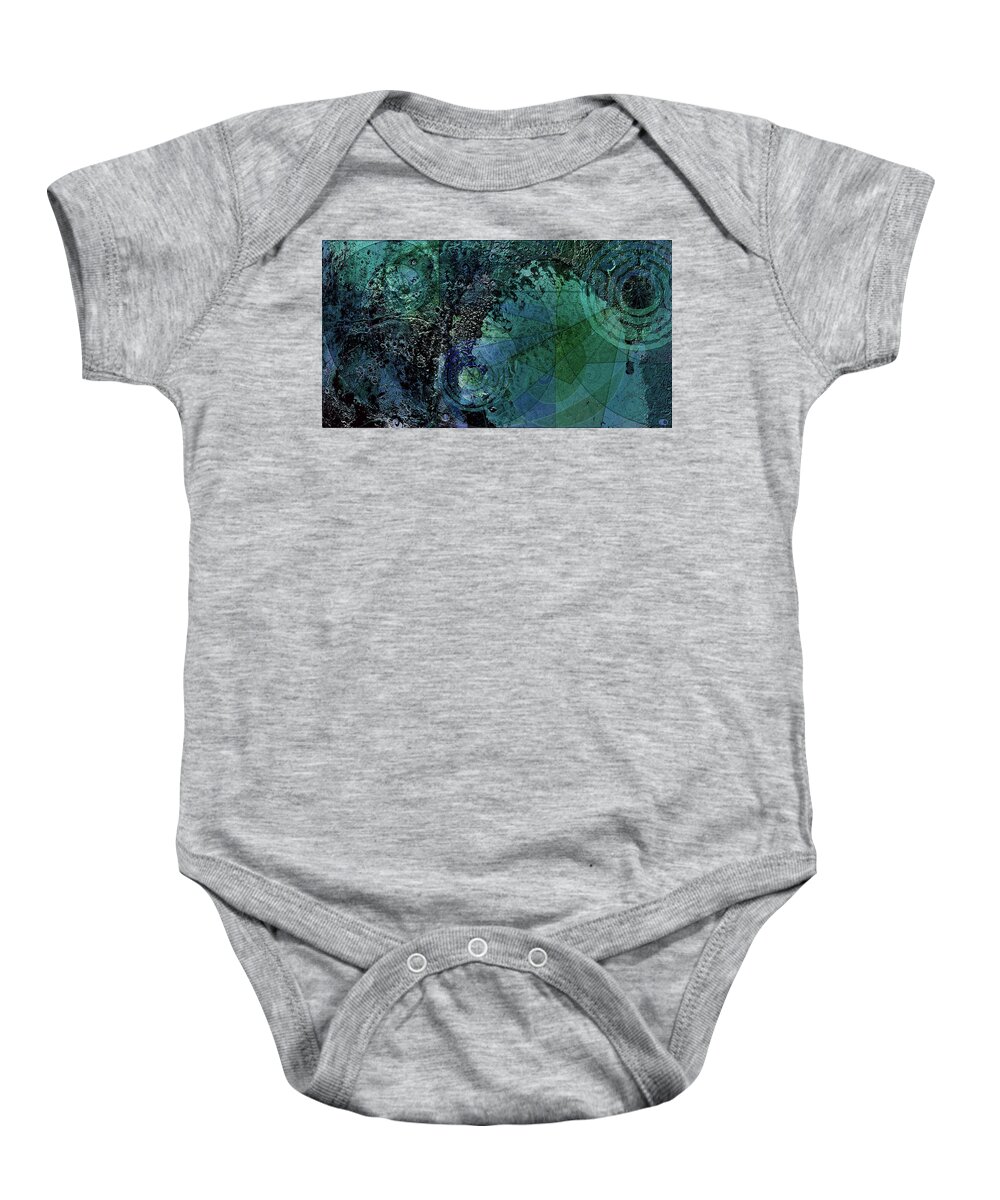 Topography Baby Onesie featuring the digital art Revolution 9 Triptych by Kenneth Armand Johnson