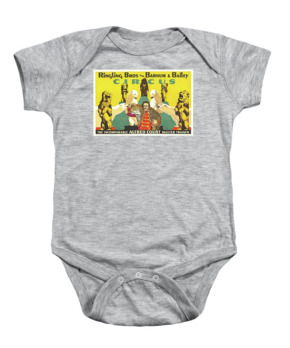 Ringling Brothers Baby Onesie featuring the painting Ringling Bros and Barnum and Bailey Circus 1941 by DK Digital