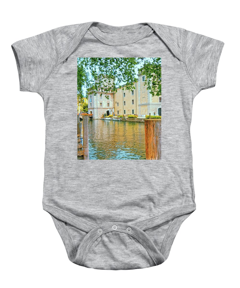 La Garda Lake Baby Onesie featuring the photograph Riva del Garda				 by Mariola Bitner
