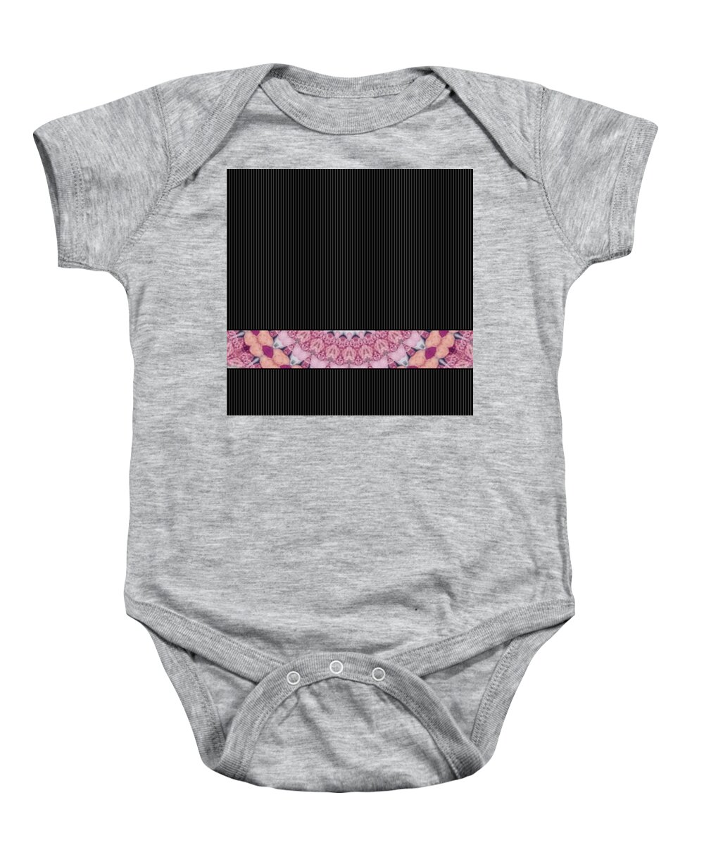 Black Baby Onesie featuring the digital art Roses Are Red by Designs By L