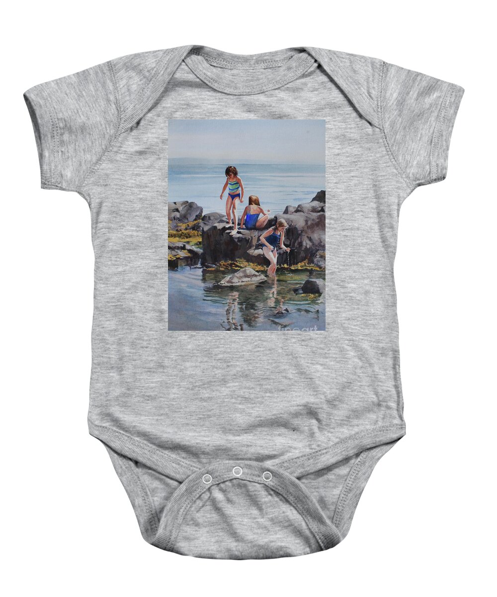 Watercolor Baby Onesie featuring the painting Sacred Treasure by Elizabeth Carr