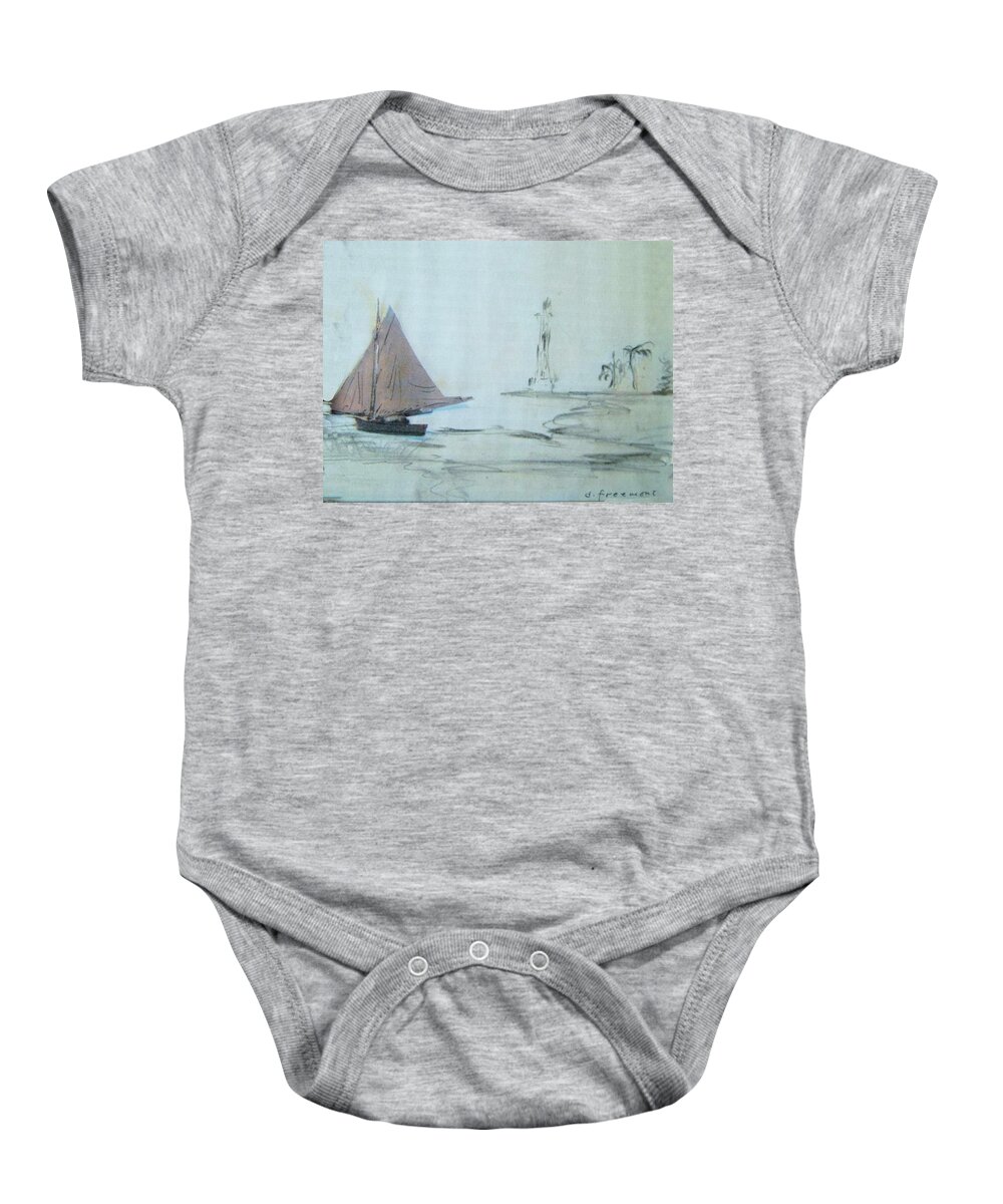  Baby Onesie featuring the painting Sailing Away by David McCready