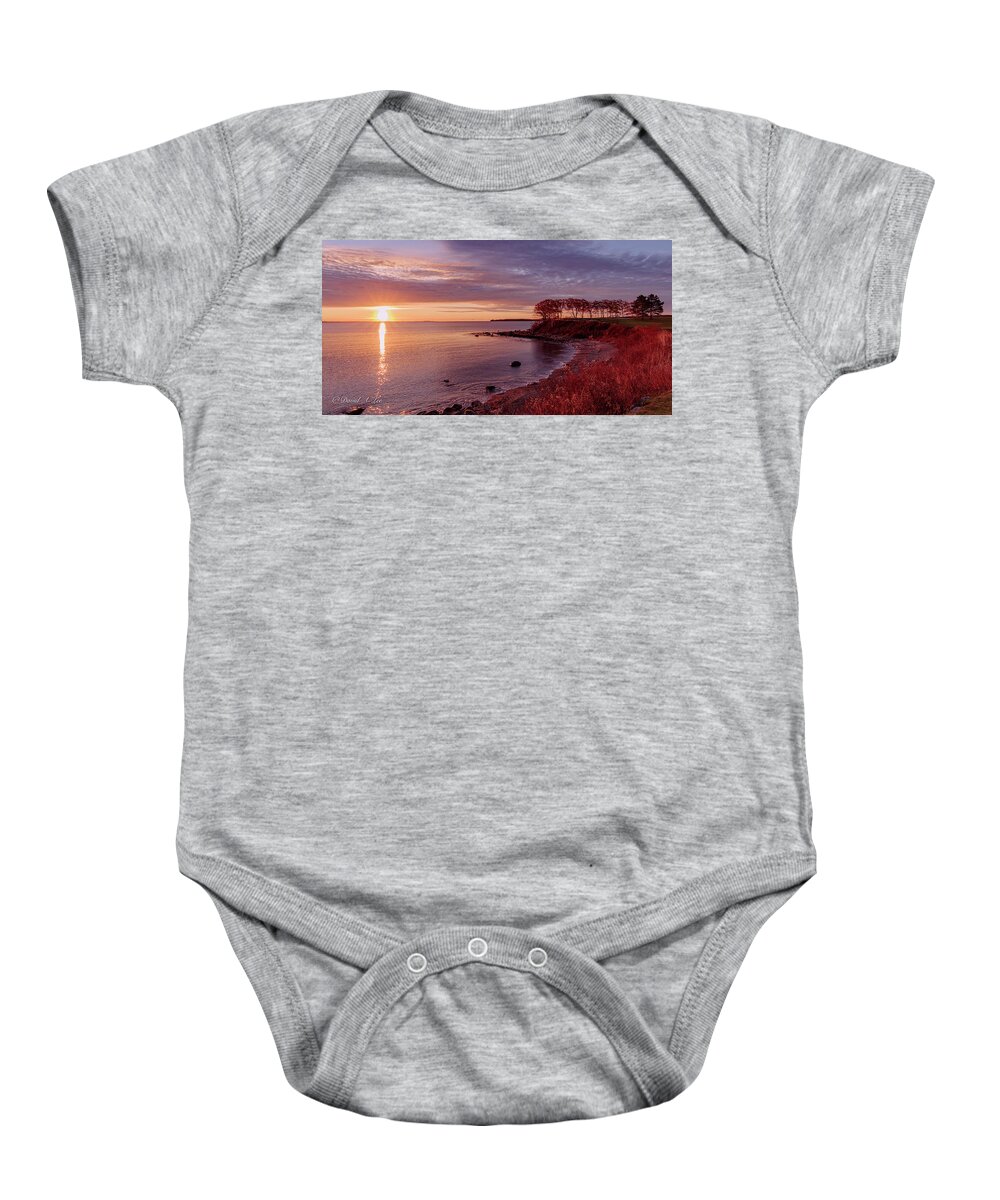 Maine Baby Onesie featuring the photograph Samoset Sunrise by David Lee