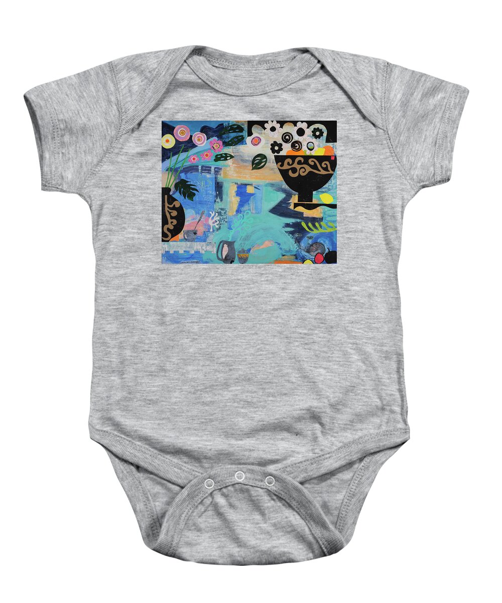 Scents Baby Onesie featuring the mixed media Scentsations by Julia Malakoff