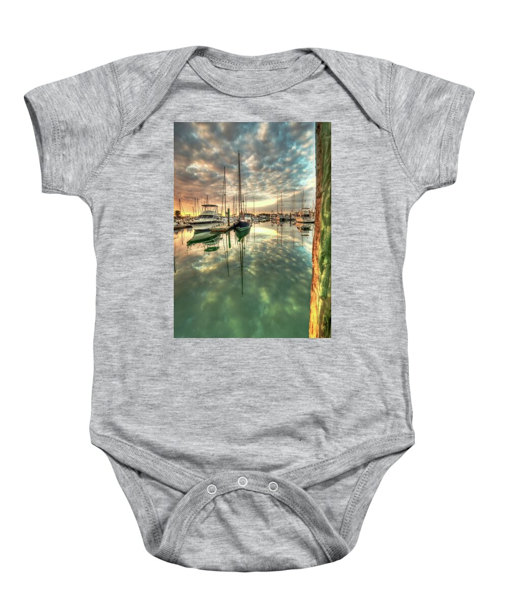 St. Baby Onesie featuring the photograph Sea Clouds Sunrise by Joseph Desiderio