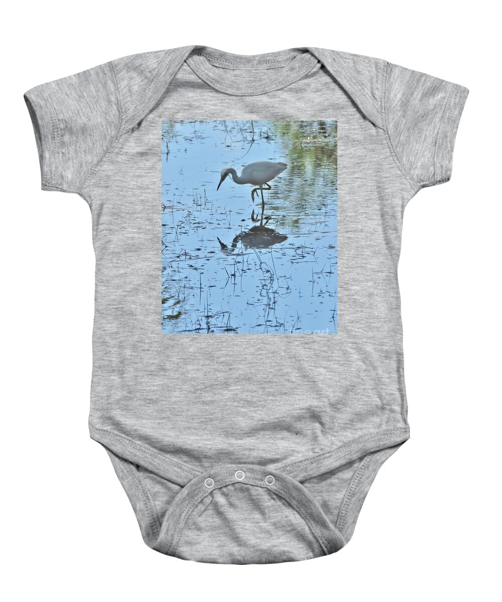 Heron Baby Onesie featuring the photograph Searching 1 by World Reflections By Sharon