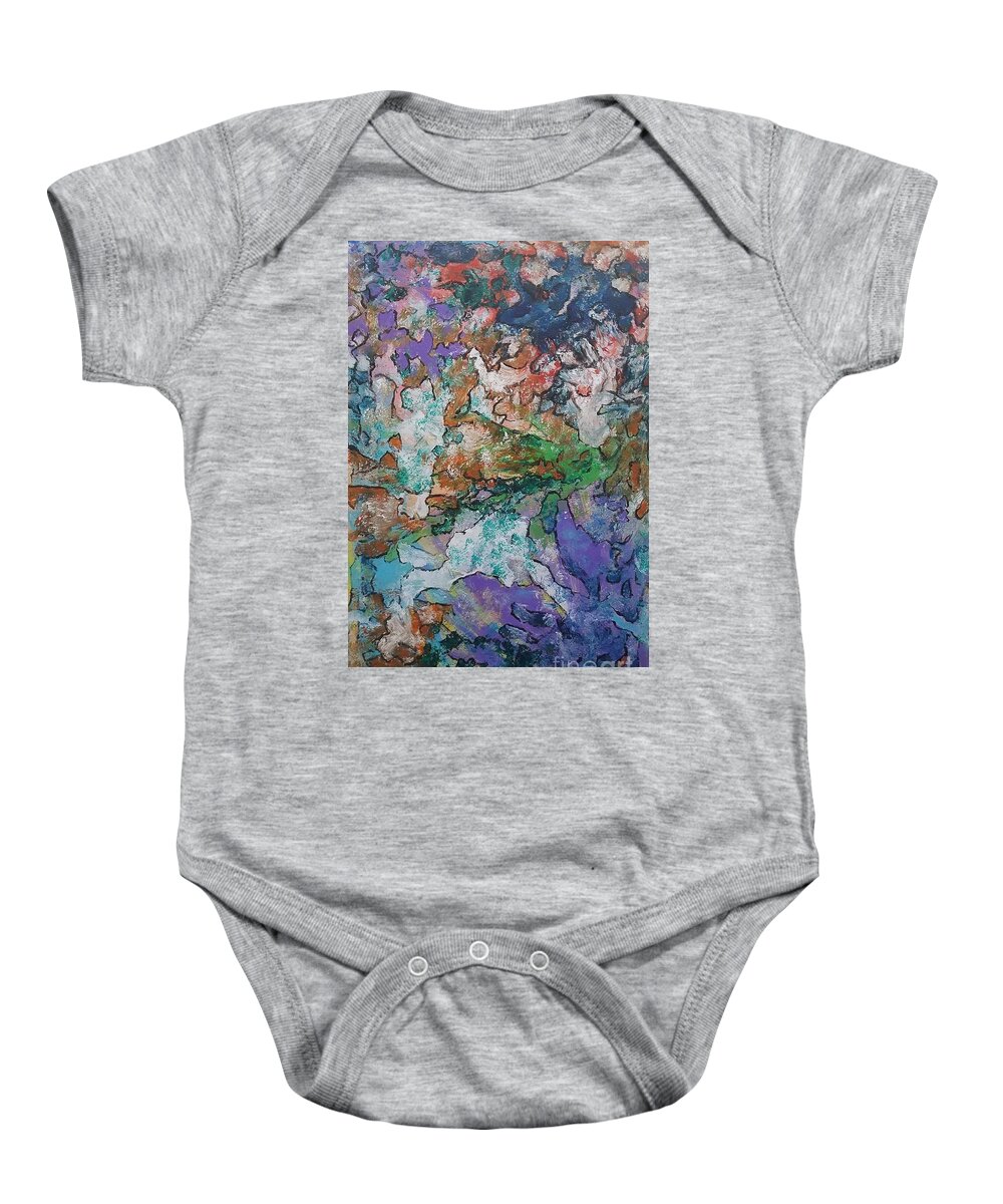  Baby Onesie featuring the painting Seeking Symmetry by Mark SanSouci