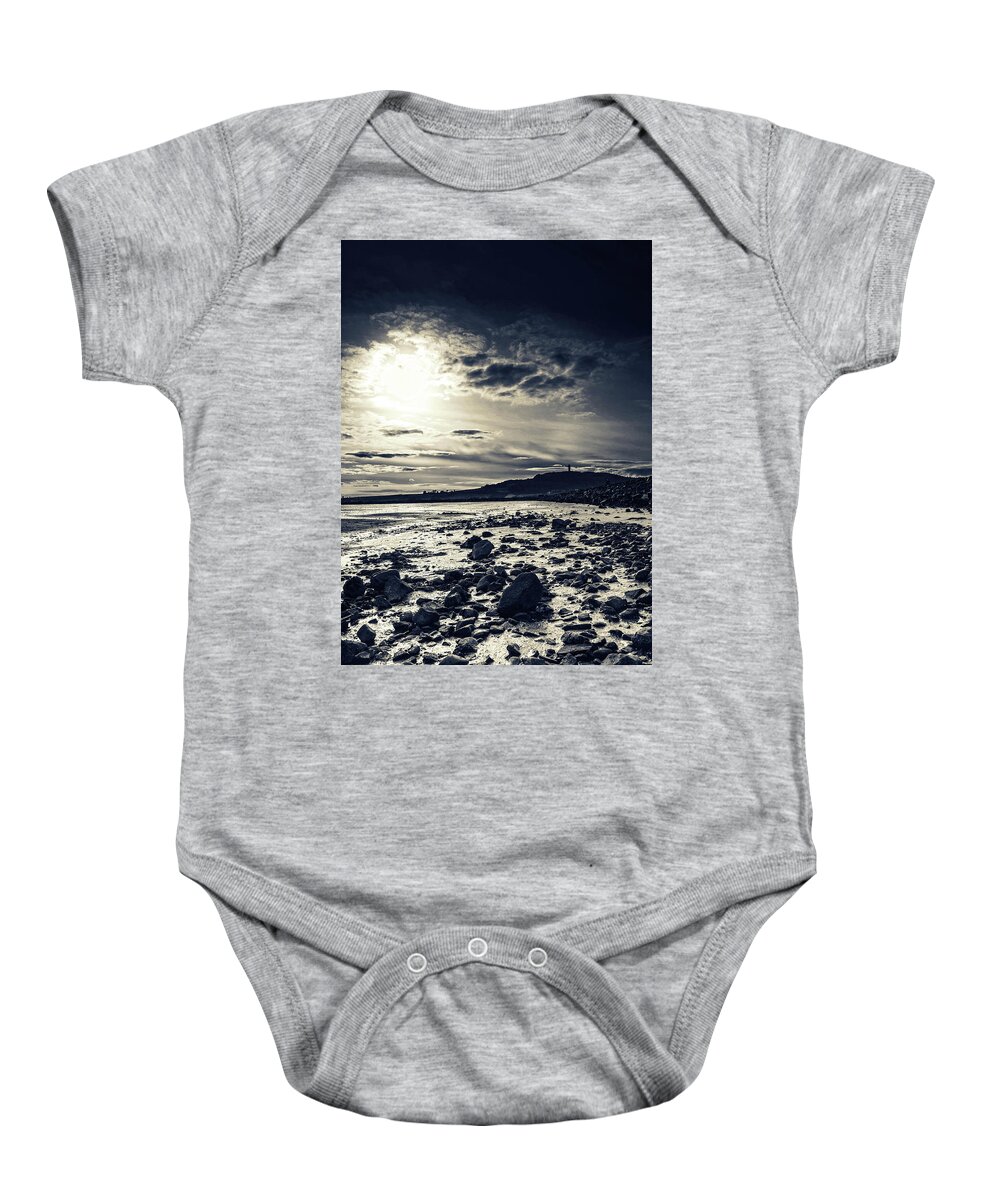 Andbc Baby Onesie featuring the photograph Sentinel on The Lough by Martyn Boyd
