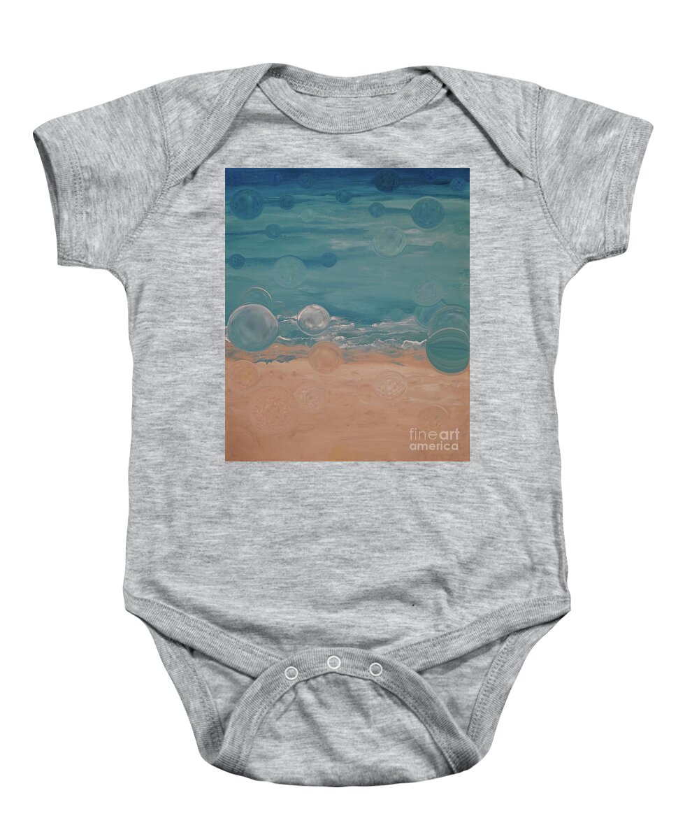 A-fine-art Baby Onesie featuring the painting Set Yourself Free by Catalina Walker