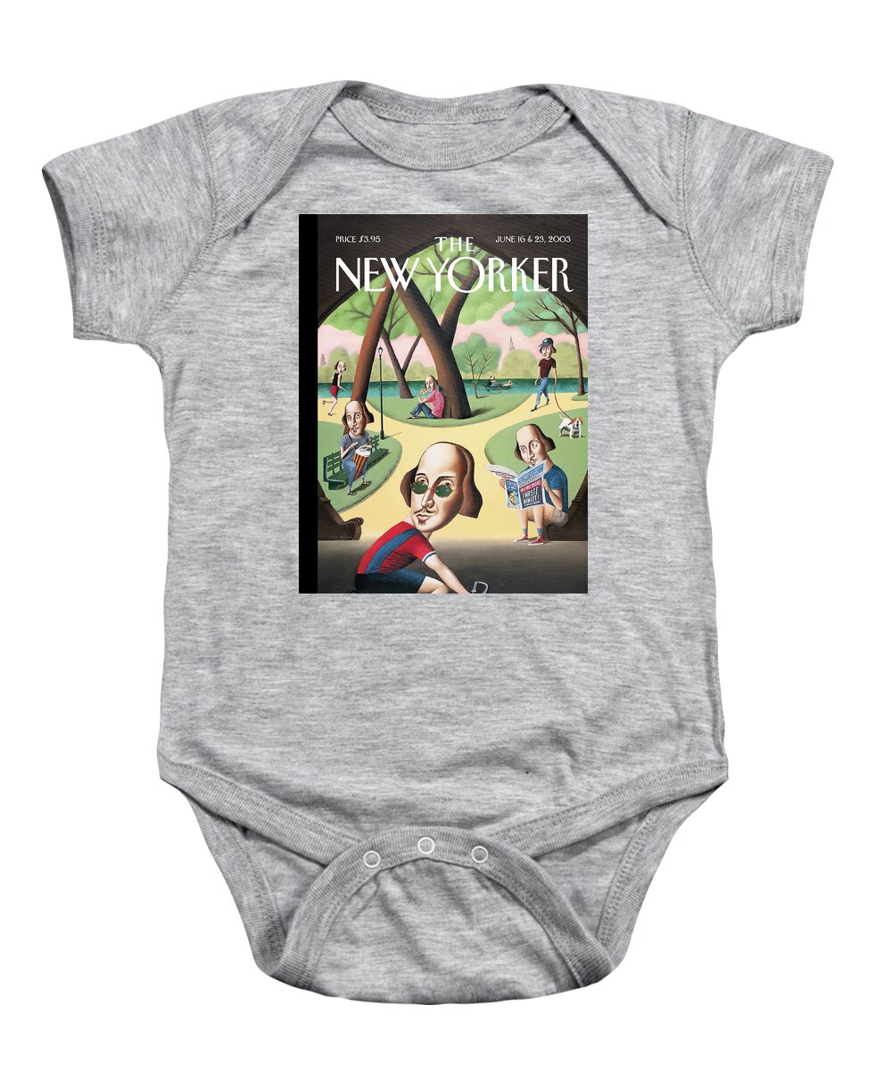 Mark Ulriksen Mul Baby Onesie featuring the painting Shakespeares in the Park by Mark Ulriksen