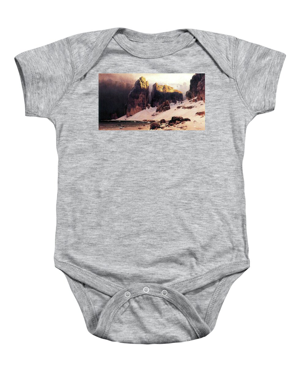 Shores Baby Onesie featuring the painting Shores of Oblivion by Eugen Bracht