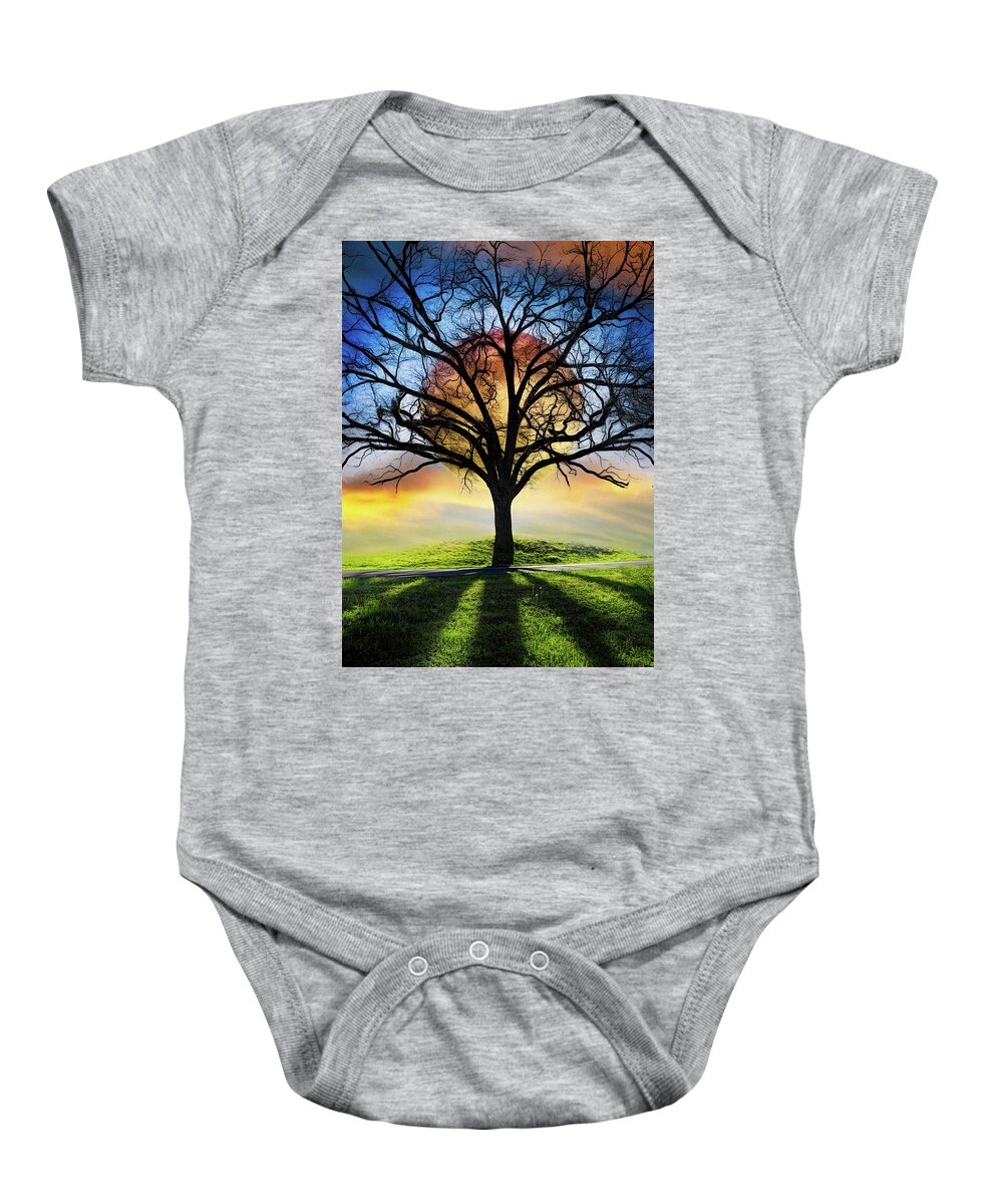 Carolina Baby Onesie featuring the photograph Silhouette Painting by Debra and Dave Vanderlaan