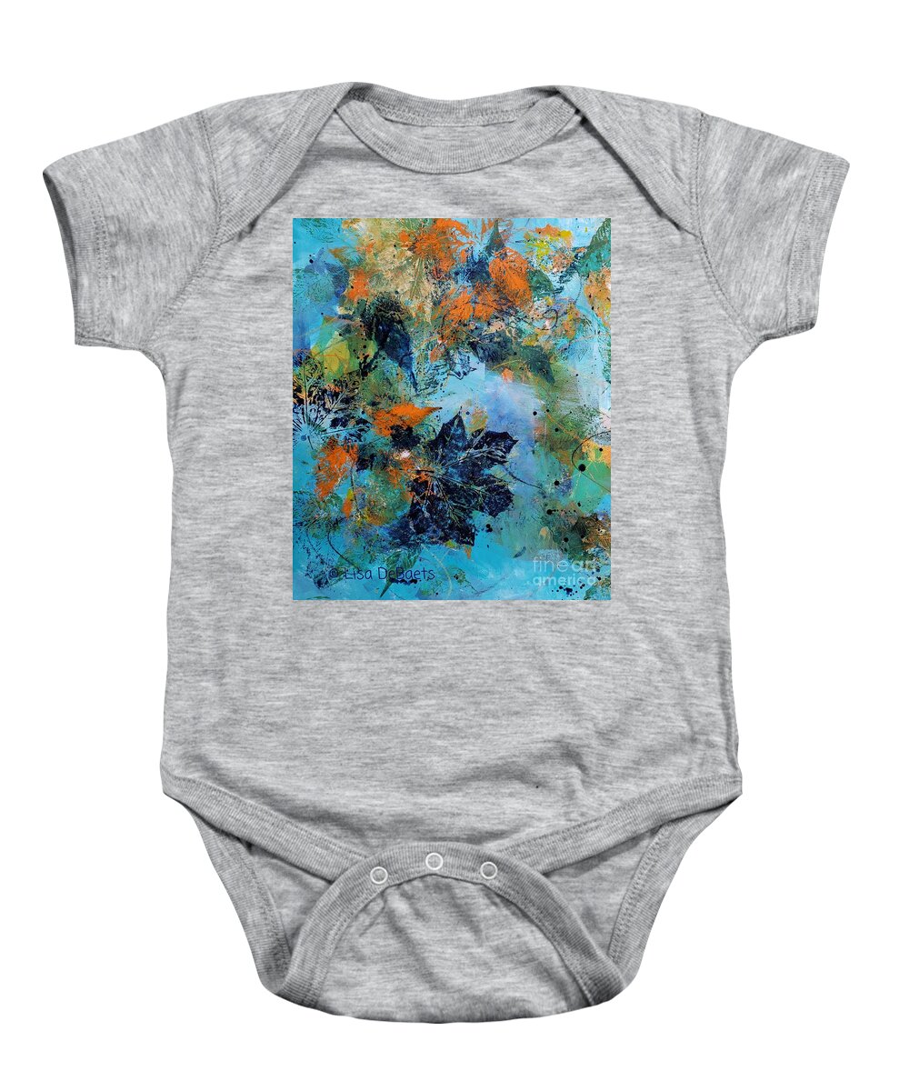 Fall Foliage Baby Onesie featuring the painting Simply Fall by Lisa Debaets