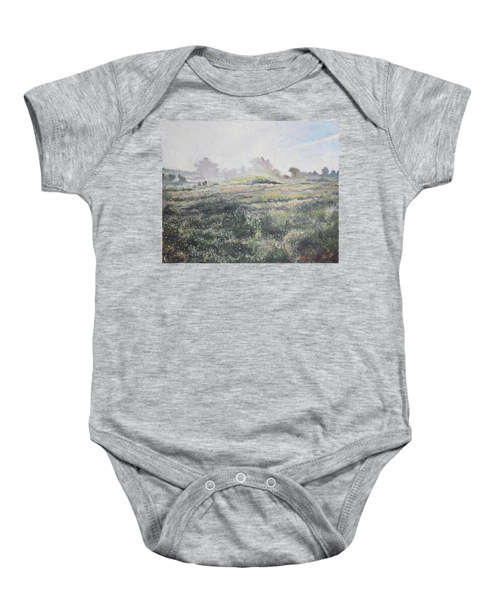 Landscape Baby Onesie featuring the painting Sky Paths 6 by Douglas Jerving