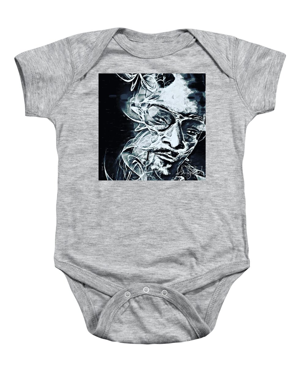  Baby Onesie featuring the mixed media Smoke by Angie ONeal