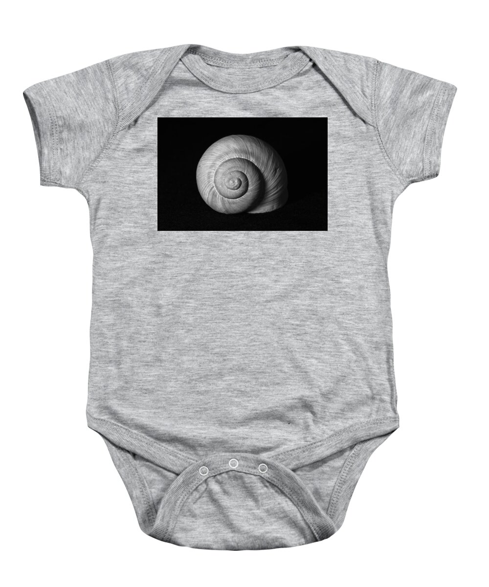 Snail Baby Onesie featuring the photograph Snail Shell by Martin Vorel Minimalist Photography