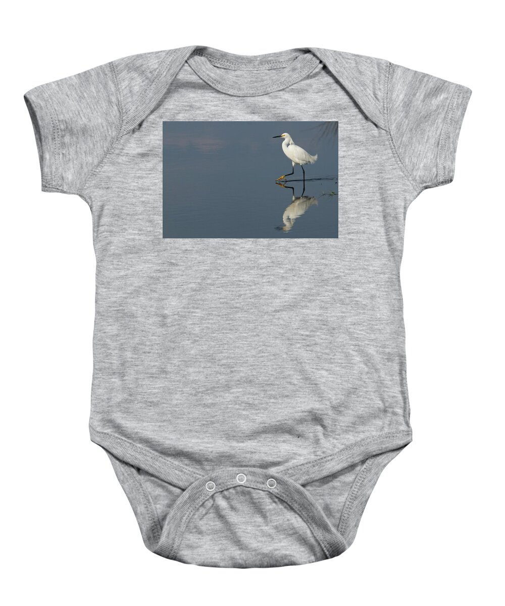 Florida Baby Onesie featuring the photograph Snowy Stroll by Melissa Southern