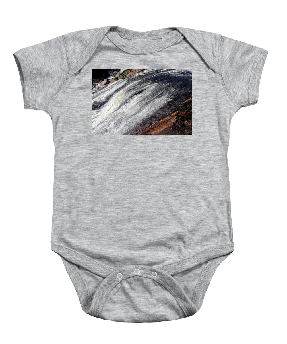 Towaliga River Baby Onesie featuring the photograph Some High Falls Streaming by Ed Williams