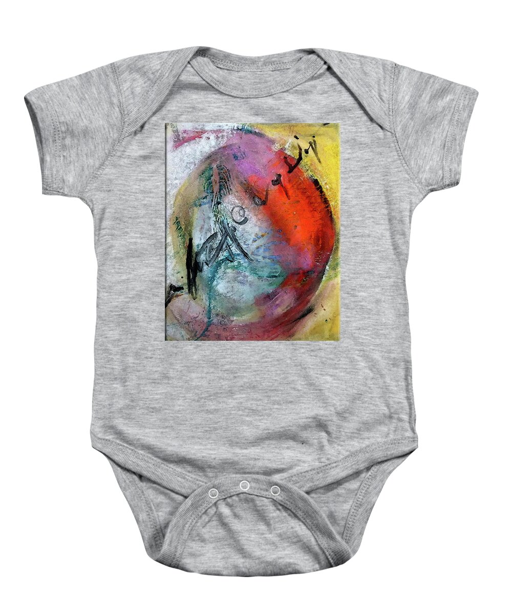 Abstract Baby Onesie featuring the painting Something At A Something Abstract Painting by Lisa Kaiser