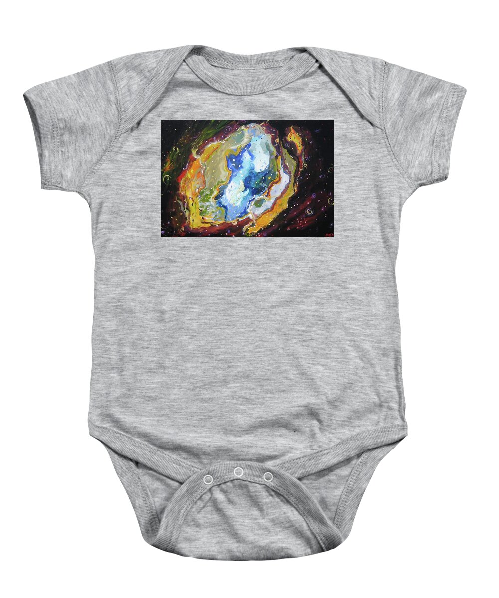  Baby Onesie featuring the painting Space by Britt Miller