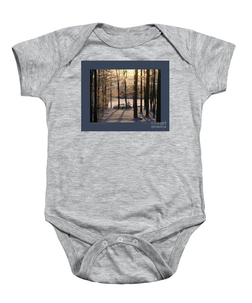 Snow Baby Onesie featuring the photograph Sparkling Frosty Morning by Patricia Overmoyer