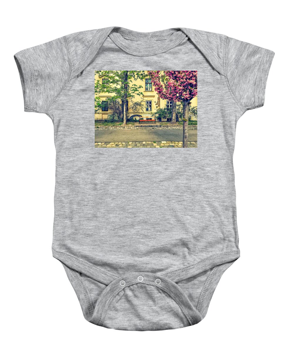 Blossom Baby Onesie featuring the photograph Spring-time in Budapest by Tito Slack