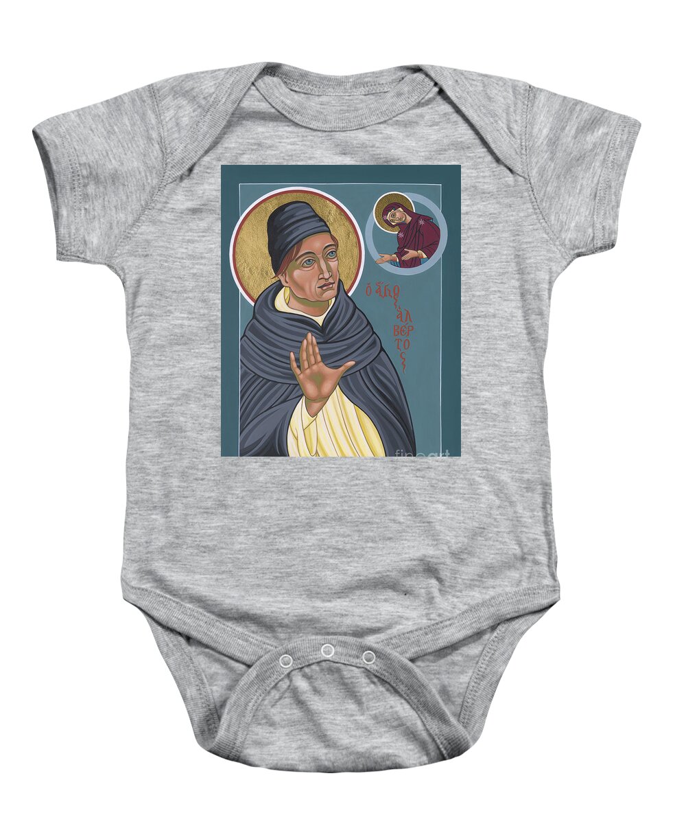 St Albert The Great- Patron Of Scientists Baby Onesie featuring the painting St Albert the Great - Patron of Scientists and Students 320 by William Hart McNichols