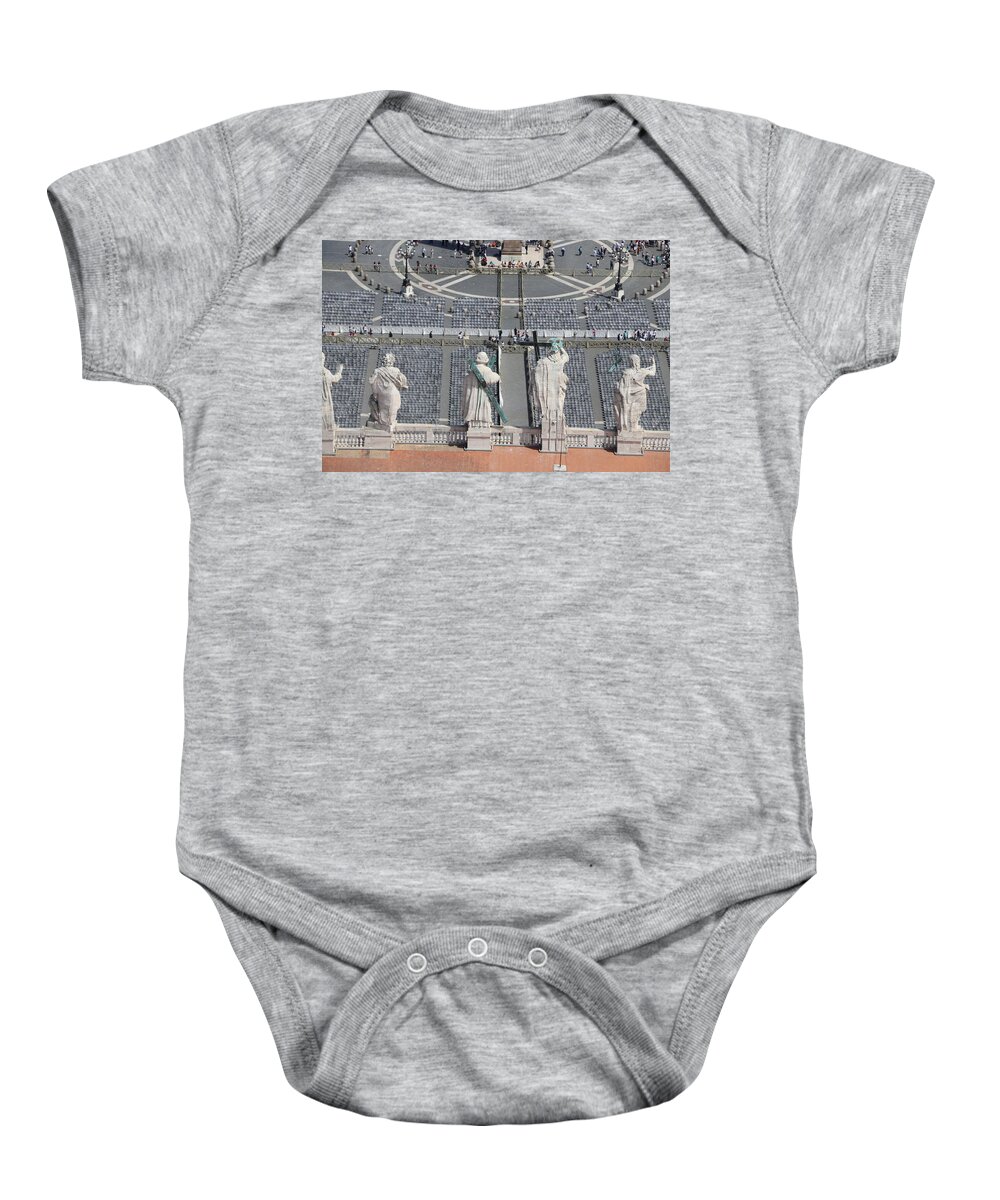 Vatican Baby Onesie featuring the photograph St. Peter's Statues by Jim Albritton