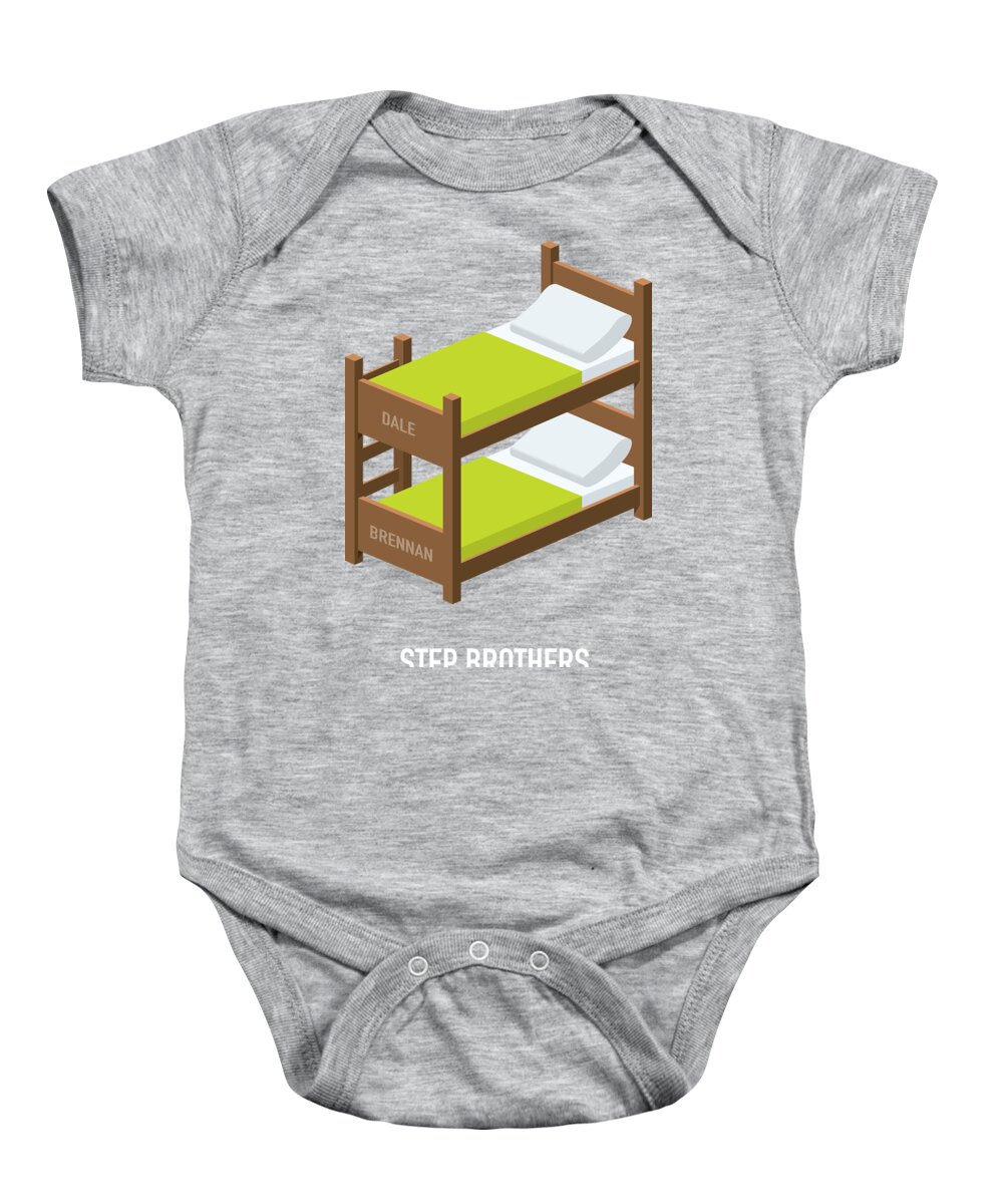 Step Brothers Baby Onesie featuring the digital art Step Brothers - Alternative Movie Poster by Movie Poster Boy