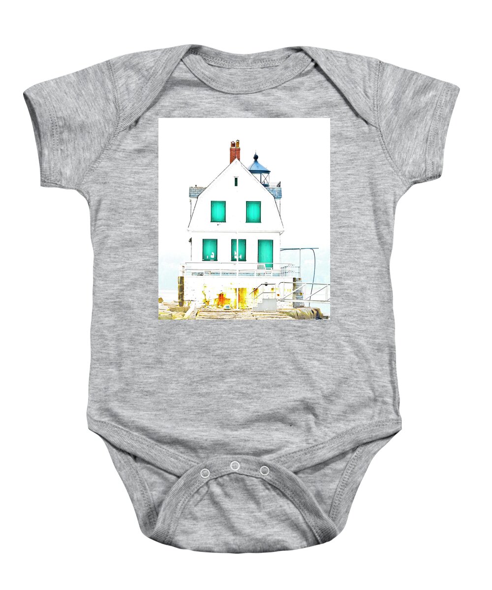 Rockland Baby Onesie featuring the photograph Straight On by Jeff Cooper