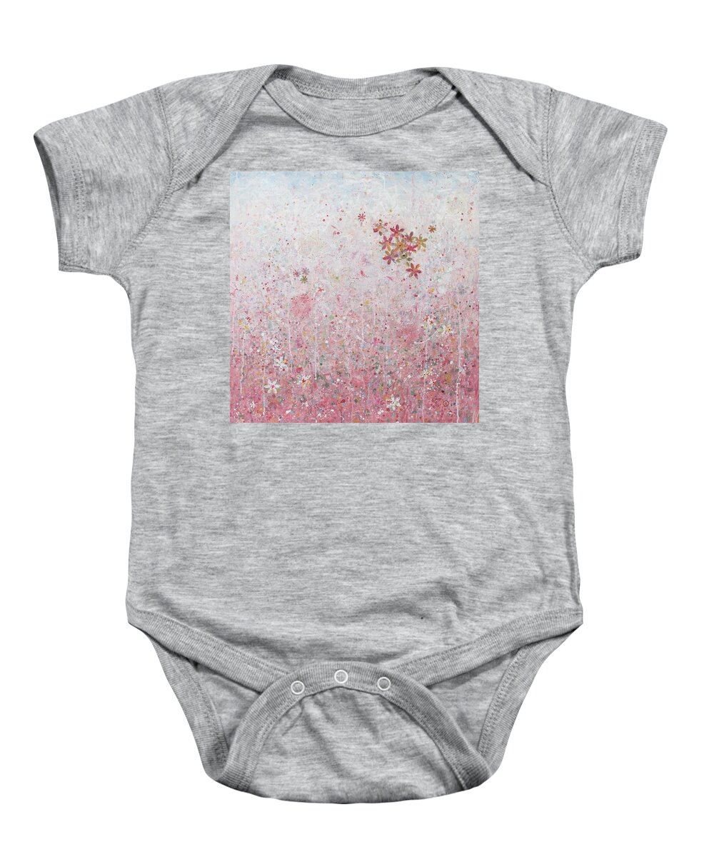 Acrylic Baby Onesie featuring the painting Strawberries and Cream by Brenda O'Quin