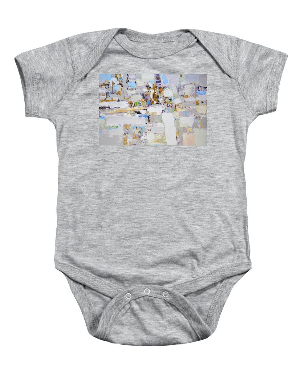 Abstraction Baby Onesie featuring the painting 	Subjective landscape 6. by Iryna Kastsova