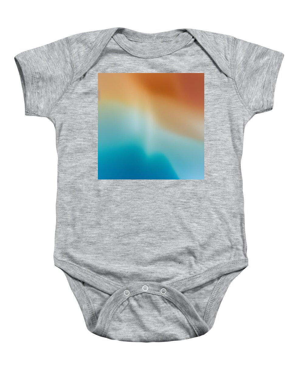 Blue Baby Onesie featuring the mixed media Summer Storm abstract art and home decor by Bonnie Bruno