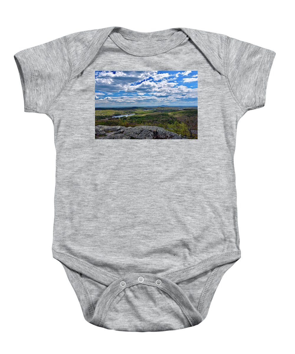 Nature Baby Onesie featuring the photograph Summit views toward Mount Wachusett by Monika Salvan