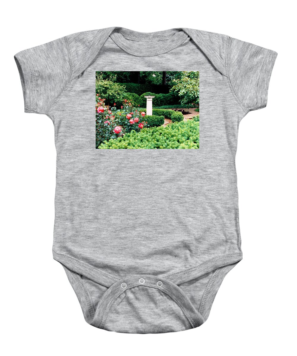 Henry Clay Estate Baby Onesie featuring the photograph Sundial 94 by Mike McBrayer