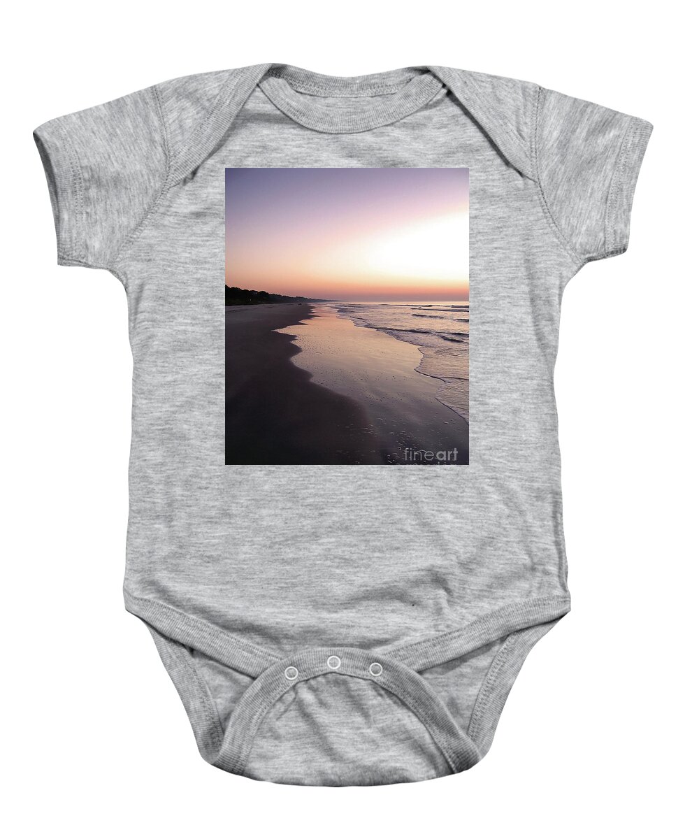 Hilton Head Island Baby Onesie featuring the photograph Sunrise On Hilton Head Island by Phil Perkins