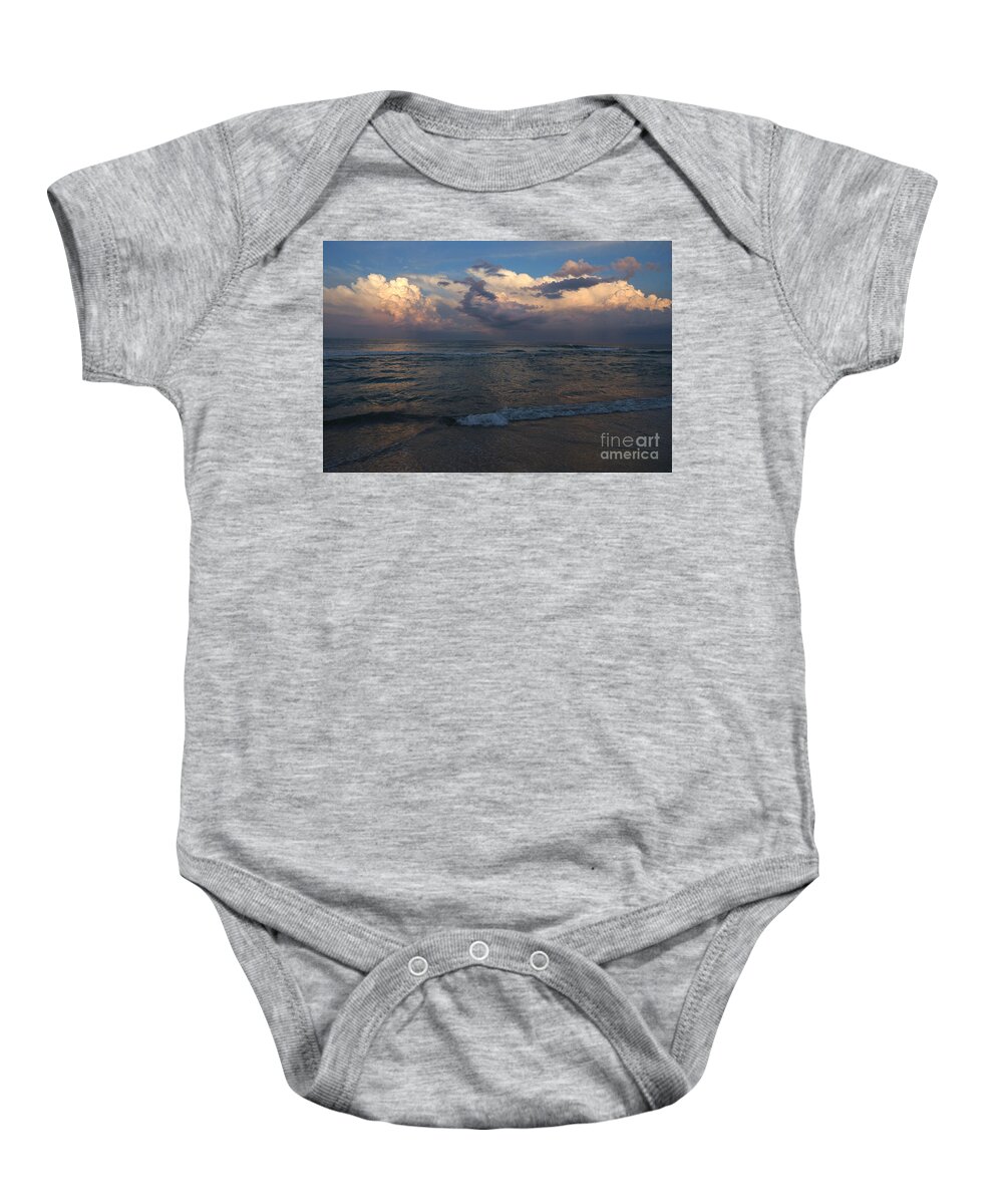 Outer Banks Baby Onesie featuring the photograph Sunset at the Outer Banks by Ken Kvamme