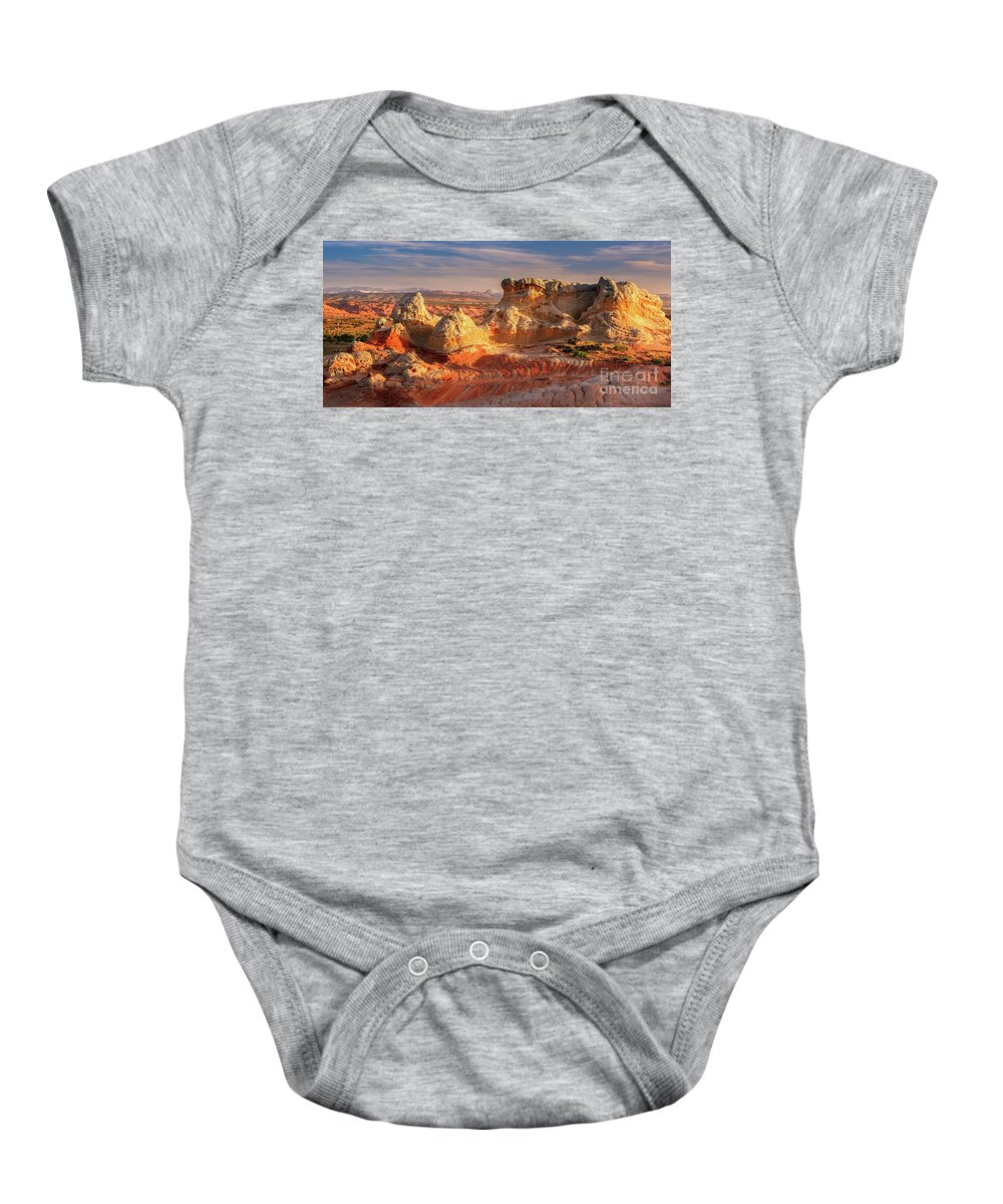 Photography Baby Onesie featuring the photograph Sunset at the White Pocket by Henk Meijer Photography