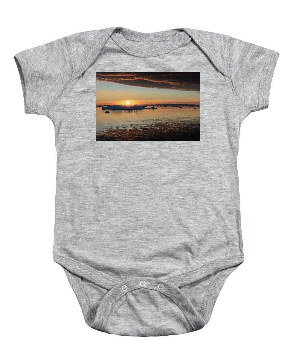 Sunrise Baby Onesie featuring the photograph Sunset or sunrise? by Anges Van der Logt