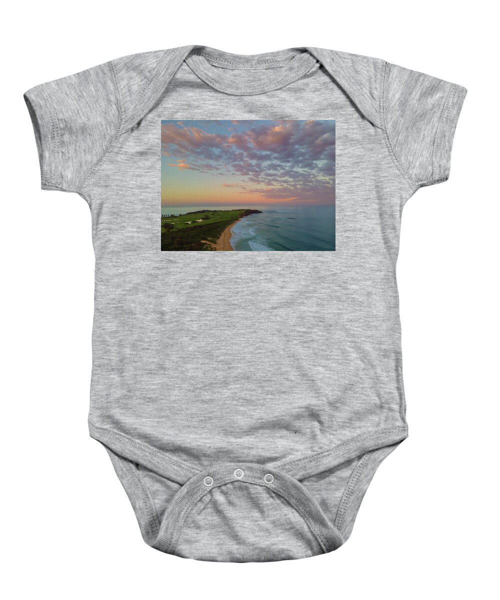 Long Reef Baby Onesie featuring the photograph Sunset over Long Reef No 2 by Andre Petrov