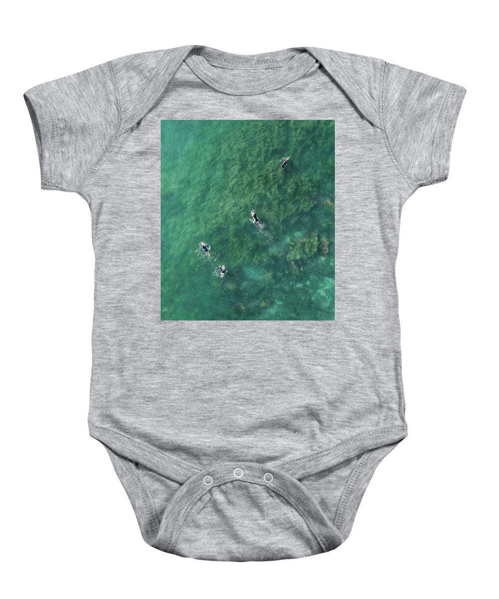 La Jolla Baby Onesie featuring the photograph Surf City by Larry Marshall